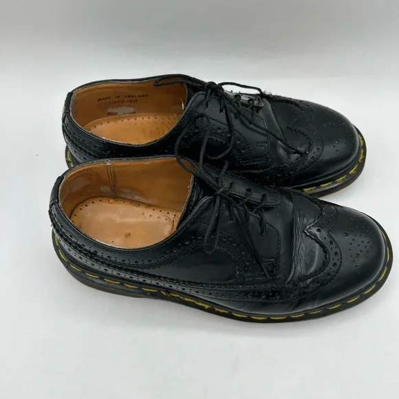 COPY - RARE Vtg Dr Martens 3989 Made in England Wingtip Black Brogues Oxfords C… - Picture 5 of 12